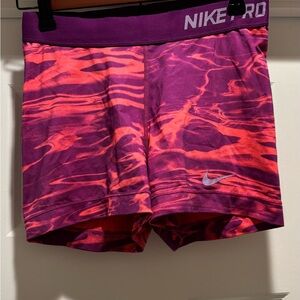 Nike Pro Orange and Purple Shorts